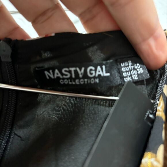 Nasty Gal Mini Dress Multicolor 8 Nothin Bud Love Fitted Plung Floral Print - Picture 5 of 14